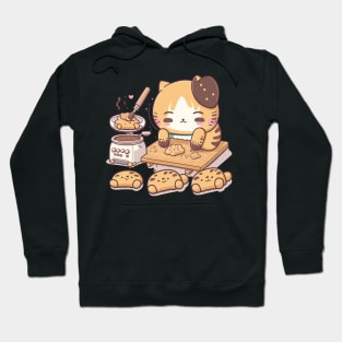 Cat making biscuits Hoodie